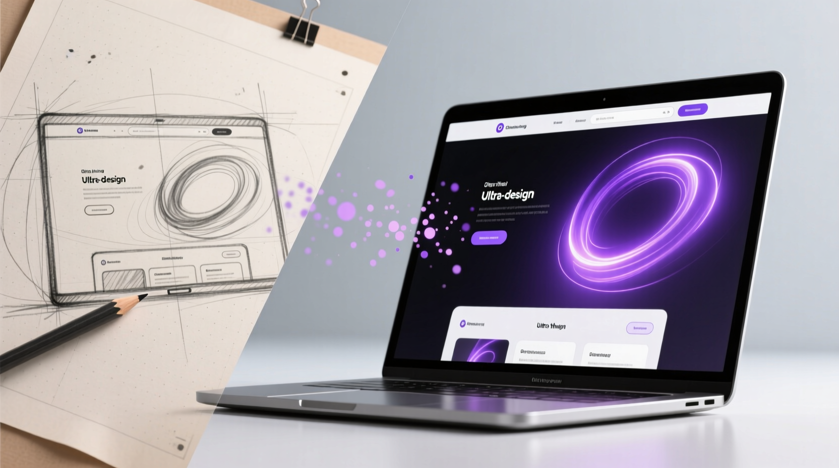 Hero image showcasing a TekSwipe website design